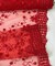 Red Sequin Embroidered Lace Fabric by the Yard, 54" Wide Floral Mesh Lace with Double Scalloped Edges